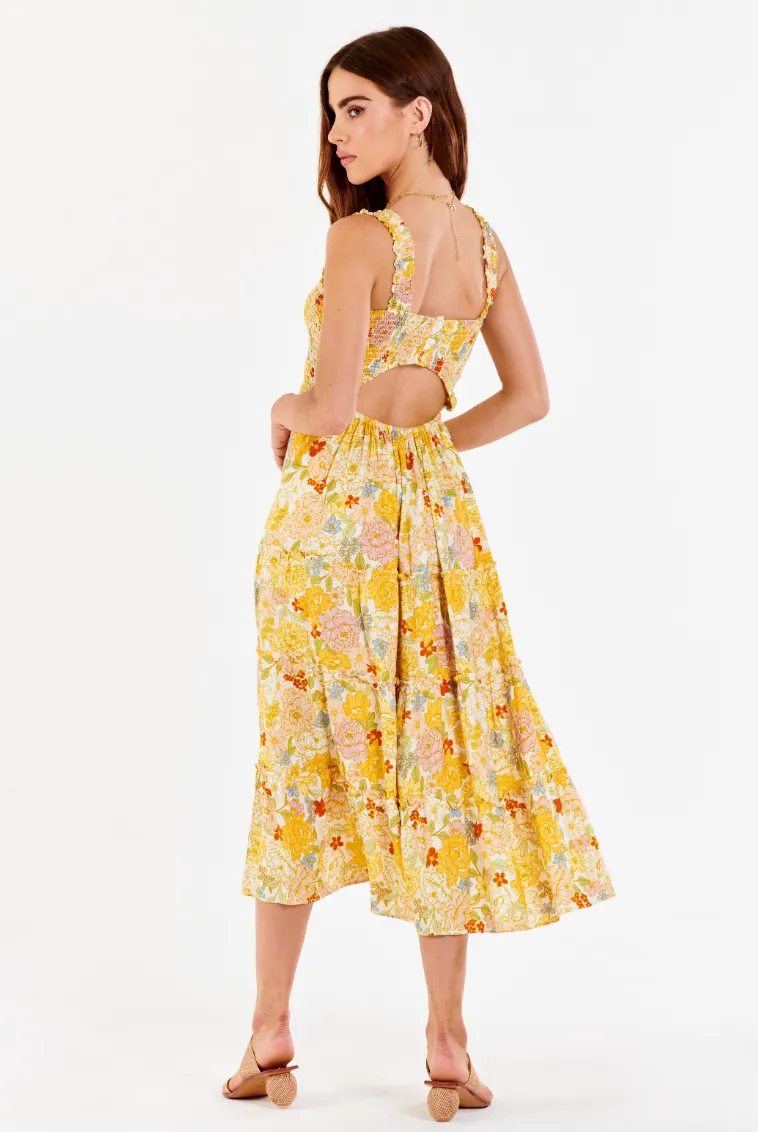 AL Tiered Midi Dress-SuperBloom