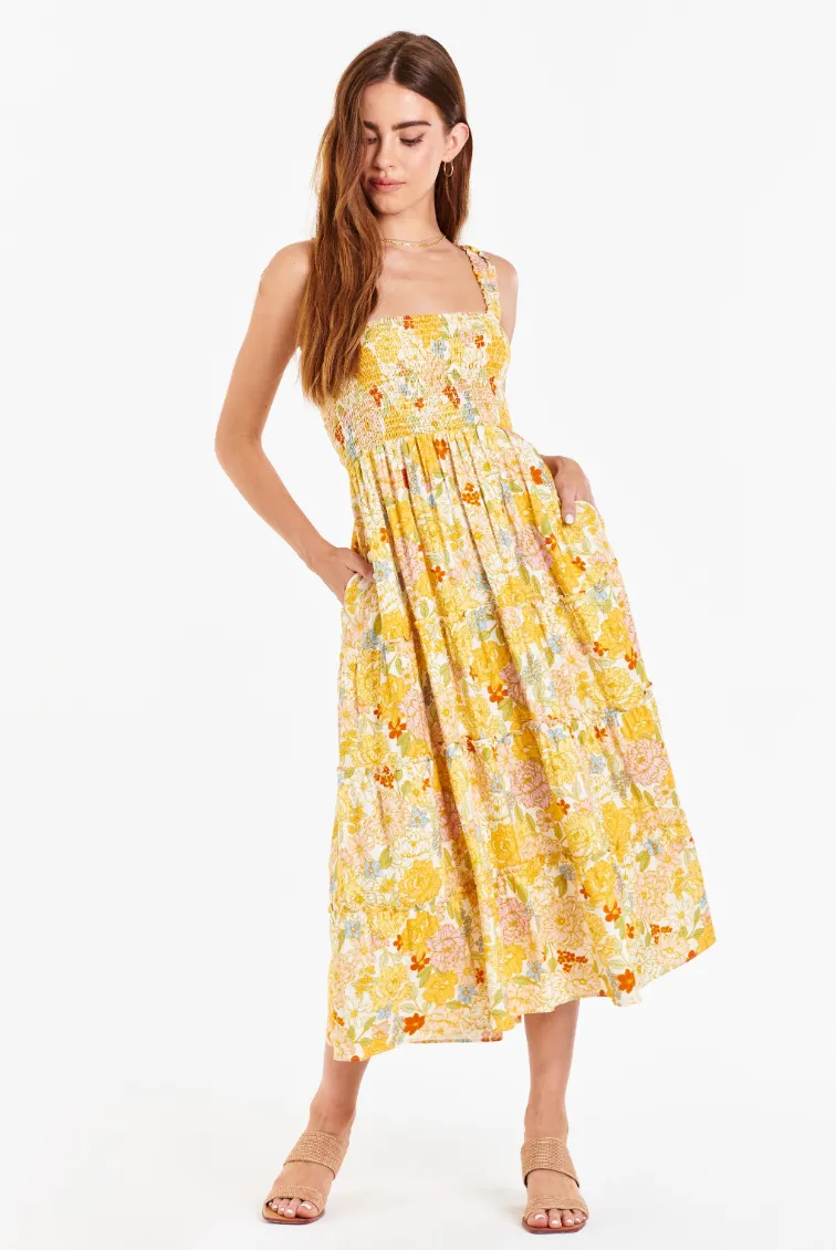 AL Tiered Midi Dress-SuperBloom