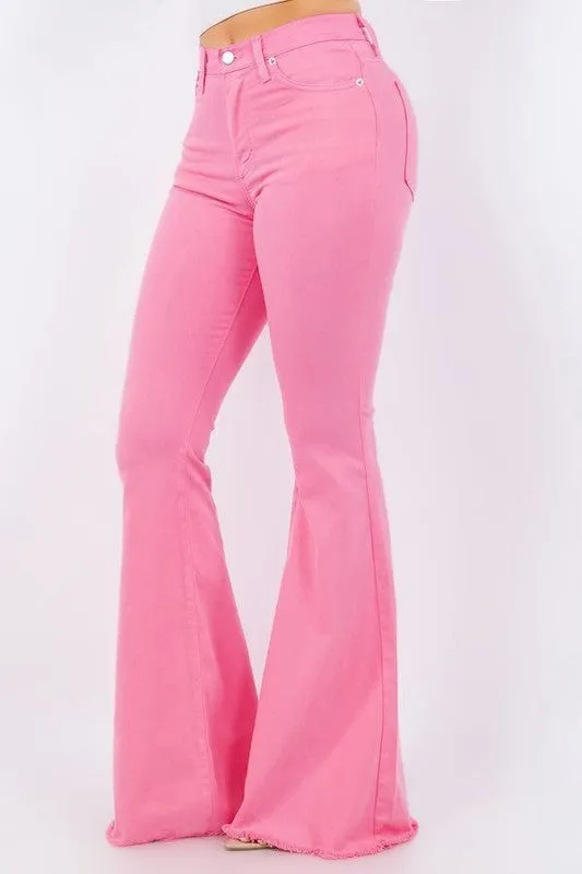 Bell Bottom Jean in Pink