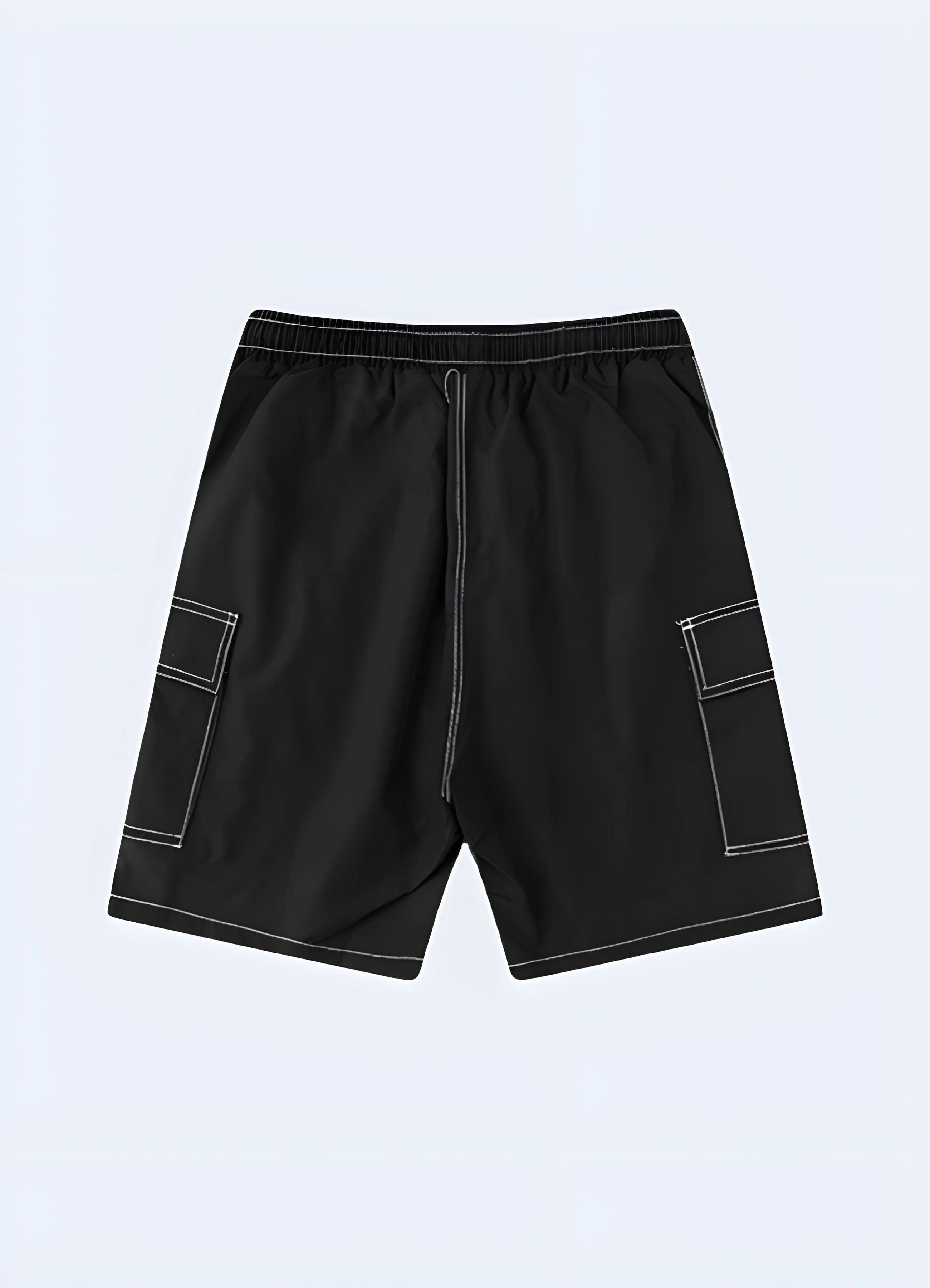 Black Shorts White Stitching