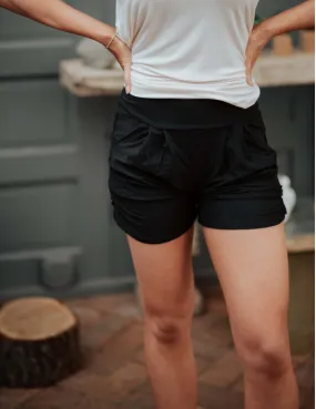 Blissfully Yours Harem Shorts - Black