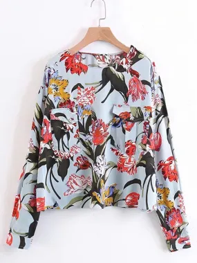 Casual Floral Printed Women Blouses