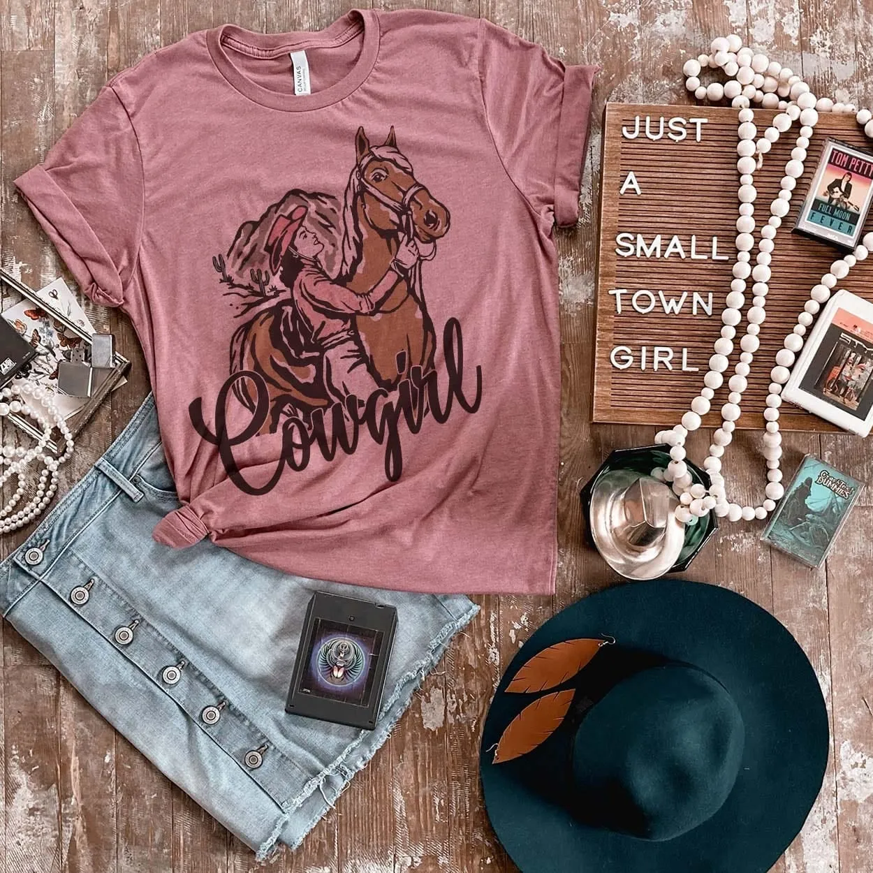 Cowgirl Ridin' Graphic Tee (made 2 order) LC