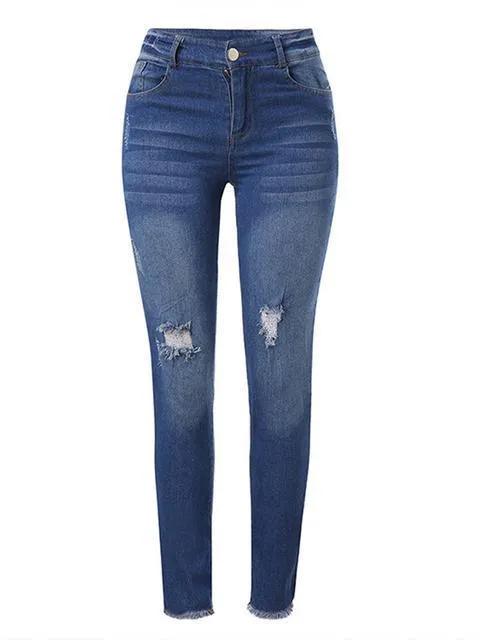 Cuffed Skinny Fit Jeans