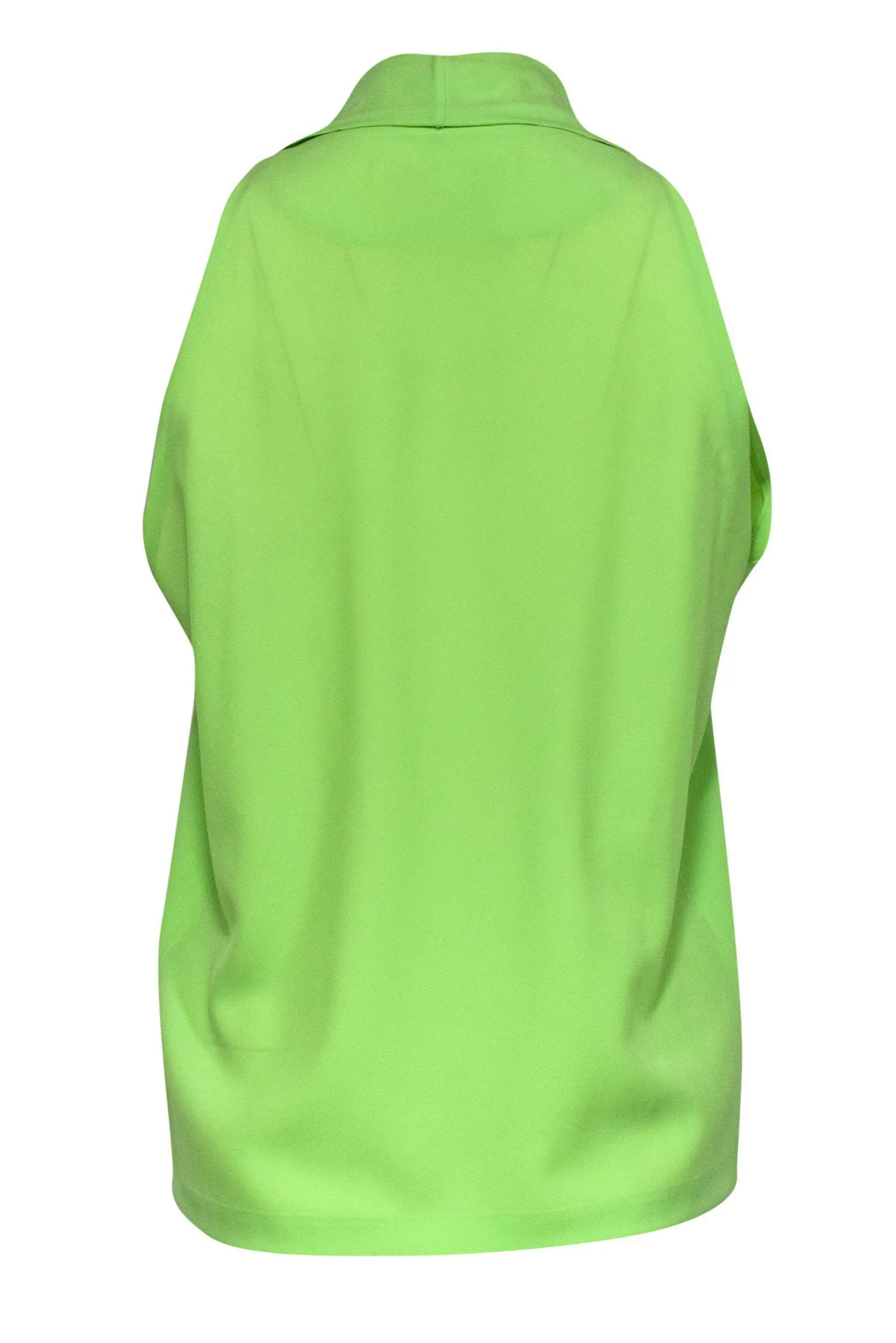 Diane von Furstenberg - Bright Lime Green Draped Tank Sz S