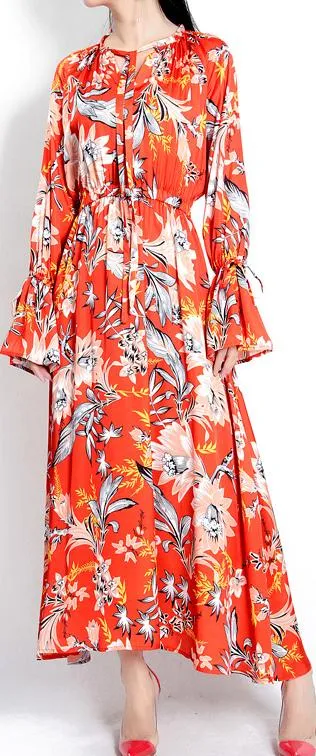 Floral Print Silk-Blend Dress