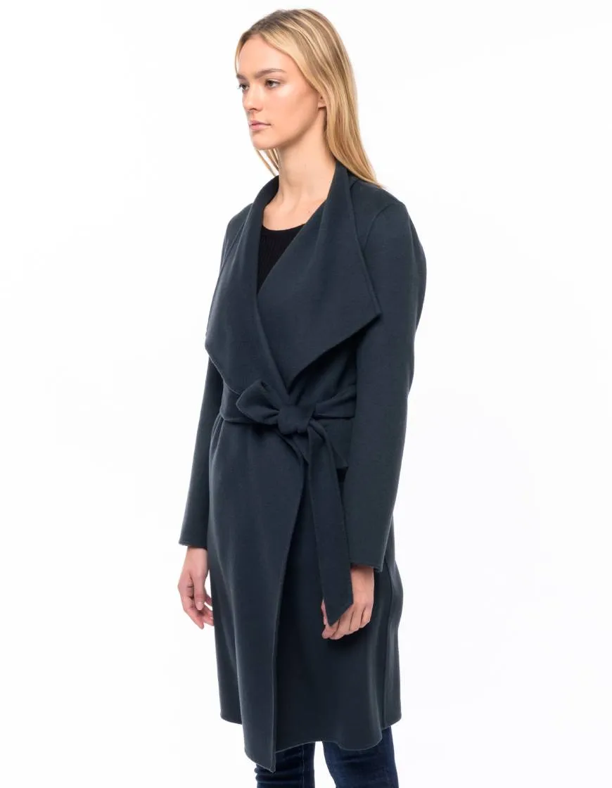 Line Meghan Long Wrap Woven Coat - Dusk