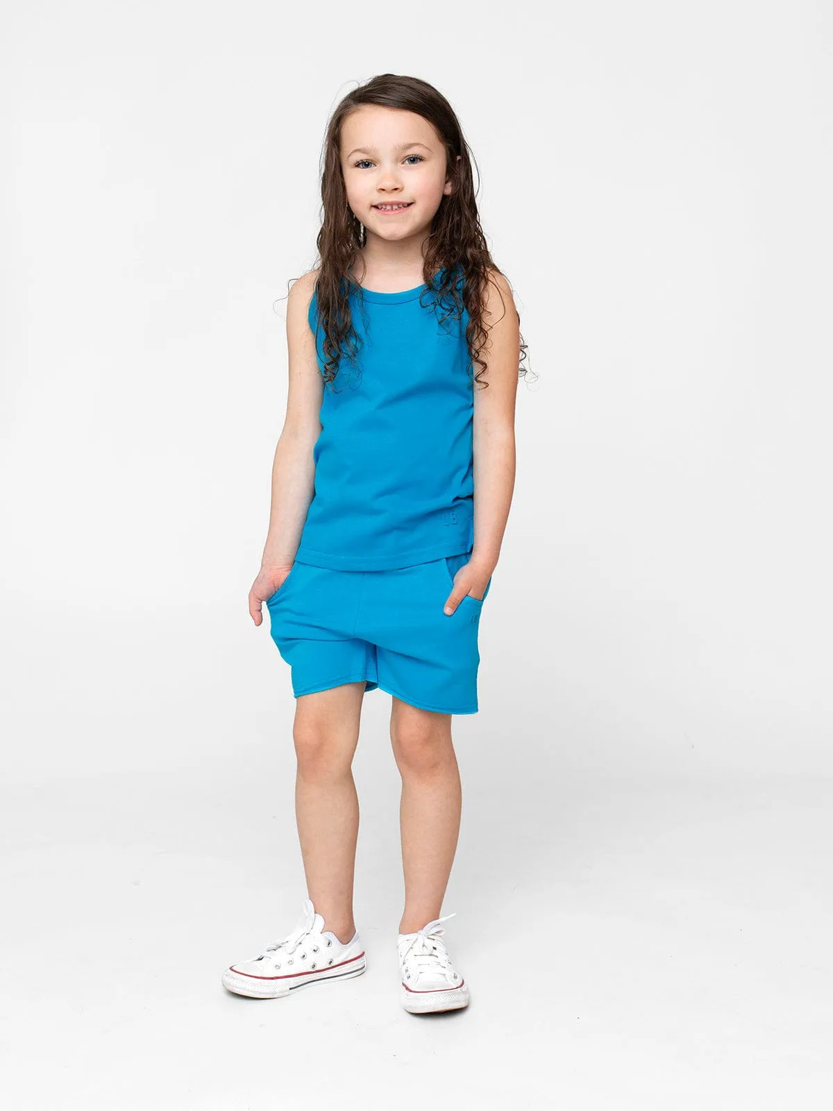 Little Bipsy | Raw Edge Harem Short - Electric Blue