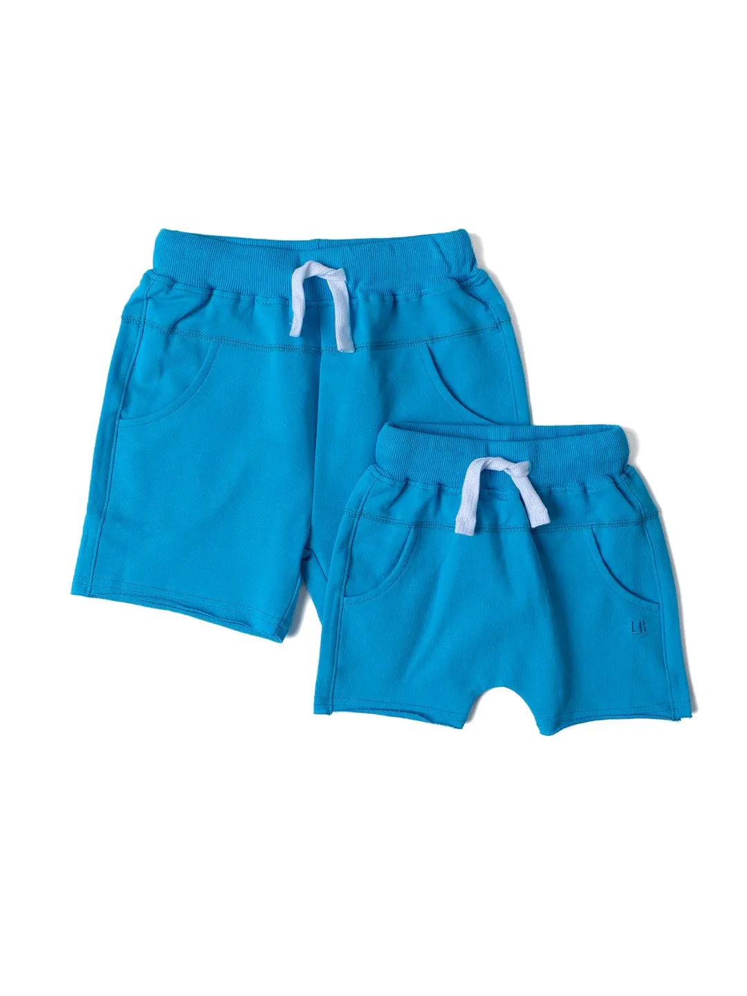 Little Bipsy | Raw Edge Harem Short - Electric Blue