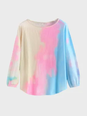 Midsize Rainbow Dyeing Casual Top