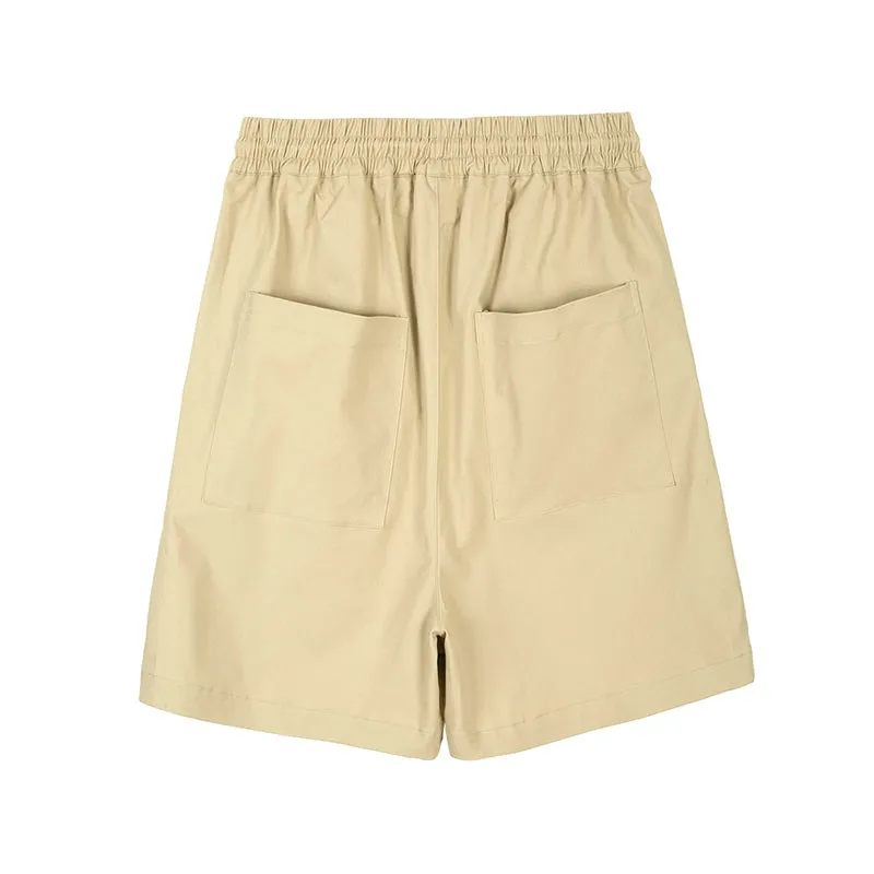 Multi-Pocket Zipper Harem Shorts