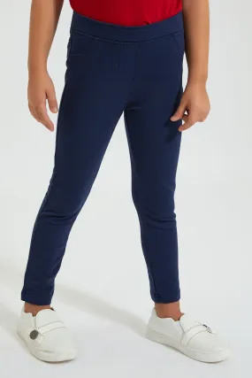 Navy Knitted Jegging