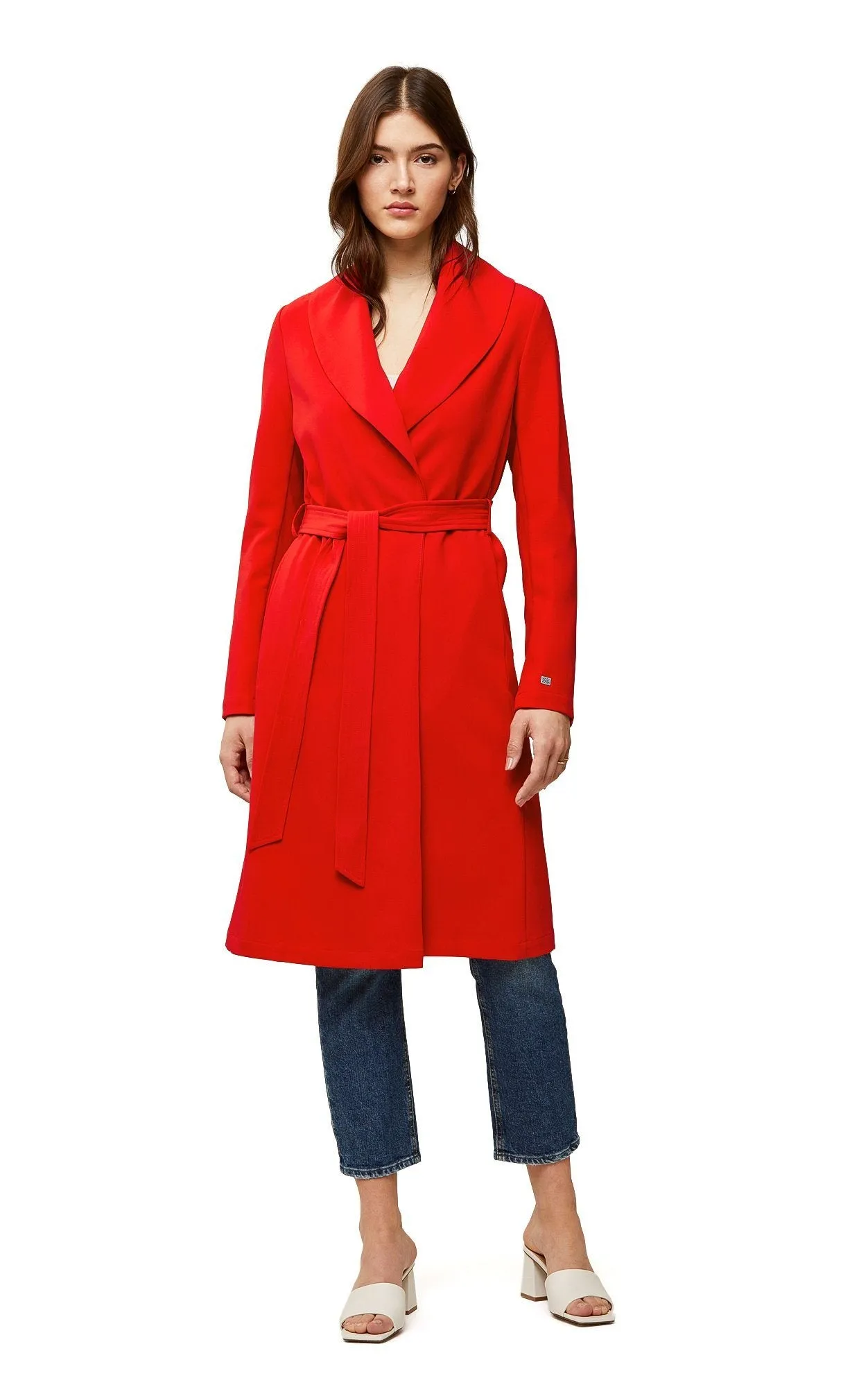 Soia & Kyo Lexie Trench Coat with Shawl Collar- Cayenne