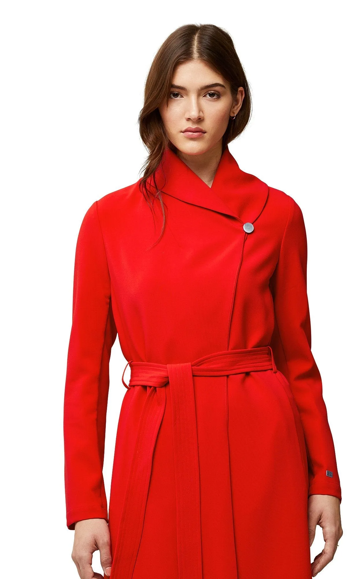 Soia & Kyo Lexie Trench Coat with Shawl Collar- Cayenne