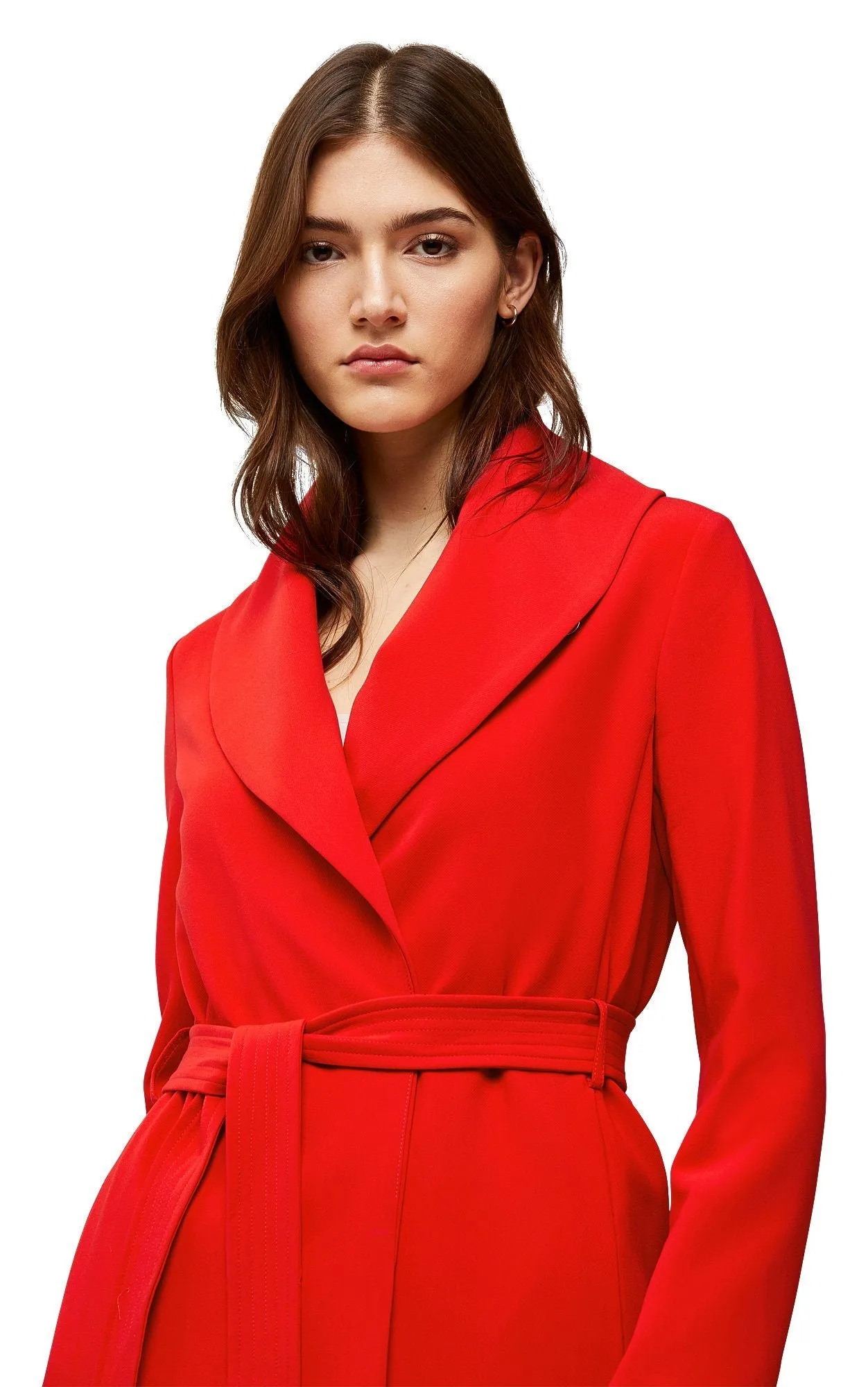 Soia & Kyo Lexie Trench Coat with Shawl Collar- Cayenne