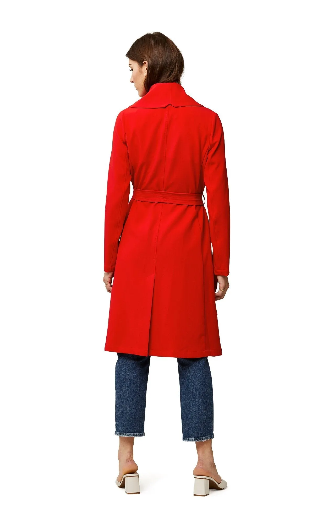 Soia & Kyo Lexie Trench Coat with Shawl Collar- Cayenne