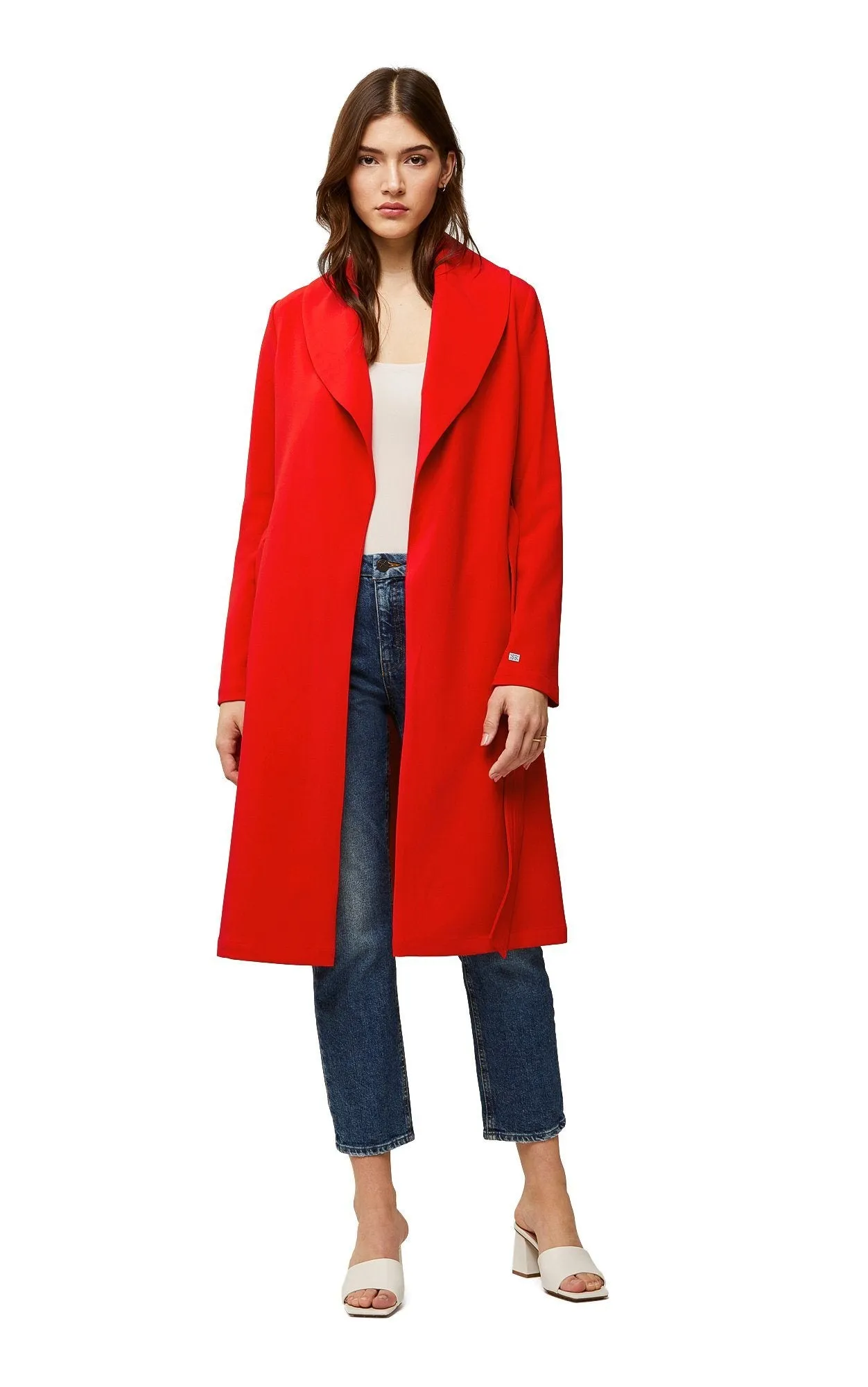 Soia & Kyo Lexie Trench Coat with Shawl Collar- Cayenne