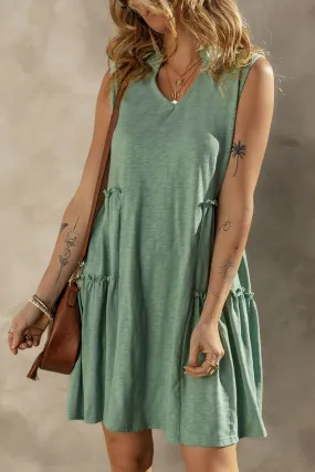 Tiered Flowy Sleeveless Dress