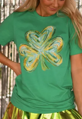 Watercolor Shamrock Tee